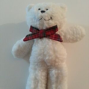 Vintage 1987 Hallmark Jingle Bears HANNA White Stuffed Animal Plush 10"